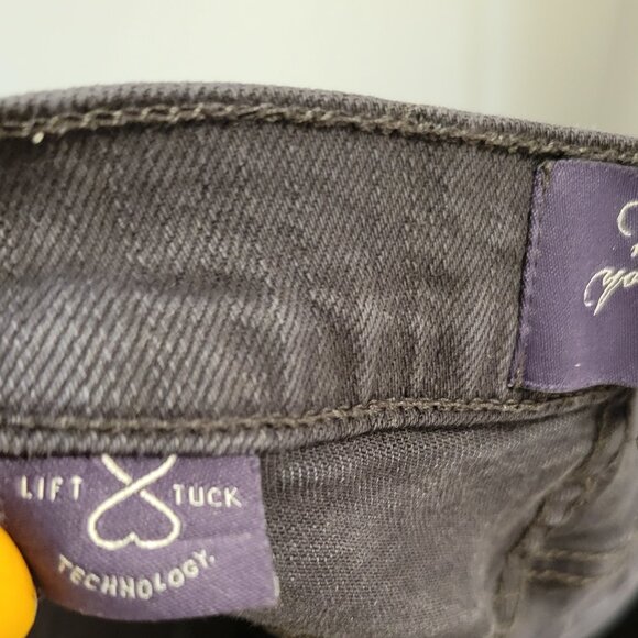 Vintage NYD Jeans - Dark Grey Wash - Bling/ Studs - Bootcut - Petite - Picture 4 of 9